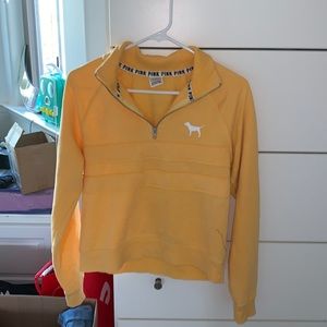 Yellow PINK Quarter Zip / XS